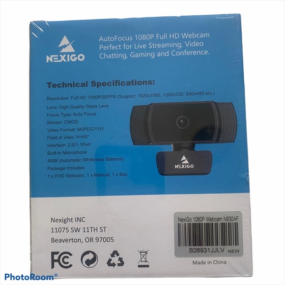 Webcam NEXIGO Auto Focus FHD Webcam N930AF New in package School Meetings Home - Picture 2 of 10